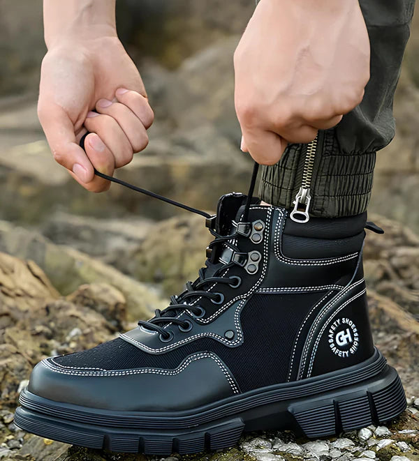 Kit Bota Masculina Durax de Caño Medio en 100% Cuero Legítimo + REGALOS: Reloj Táctico, Cinturón y Cartera | PROMOCIÓN ESPECIAL 30 AÑOS - ENVÍO GRATIS